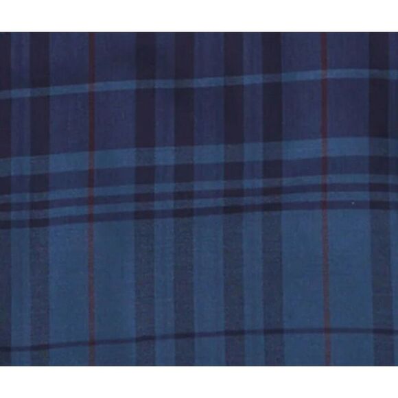 LANDS END Men Brushed Twill Button Down Shirt M Blue Tartan Plaid Flannel NWT - Picture 2 of 11